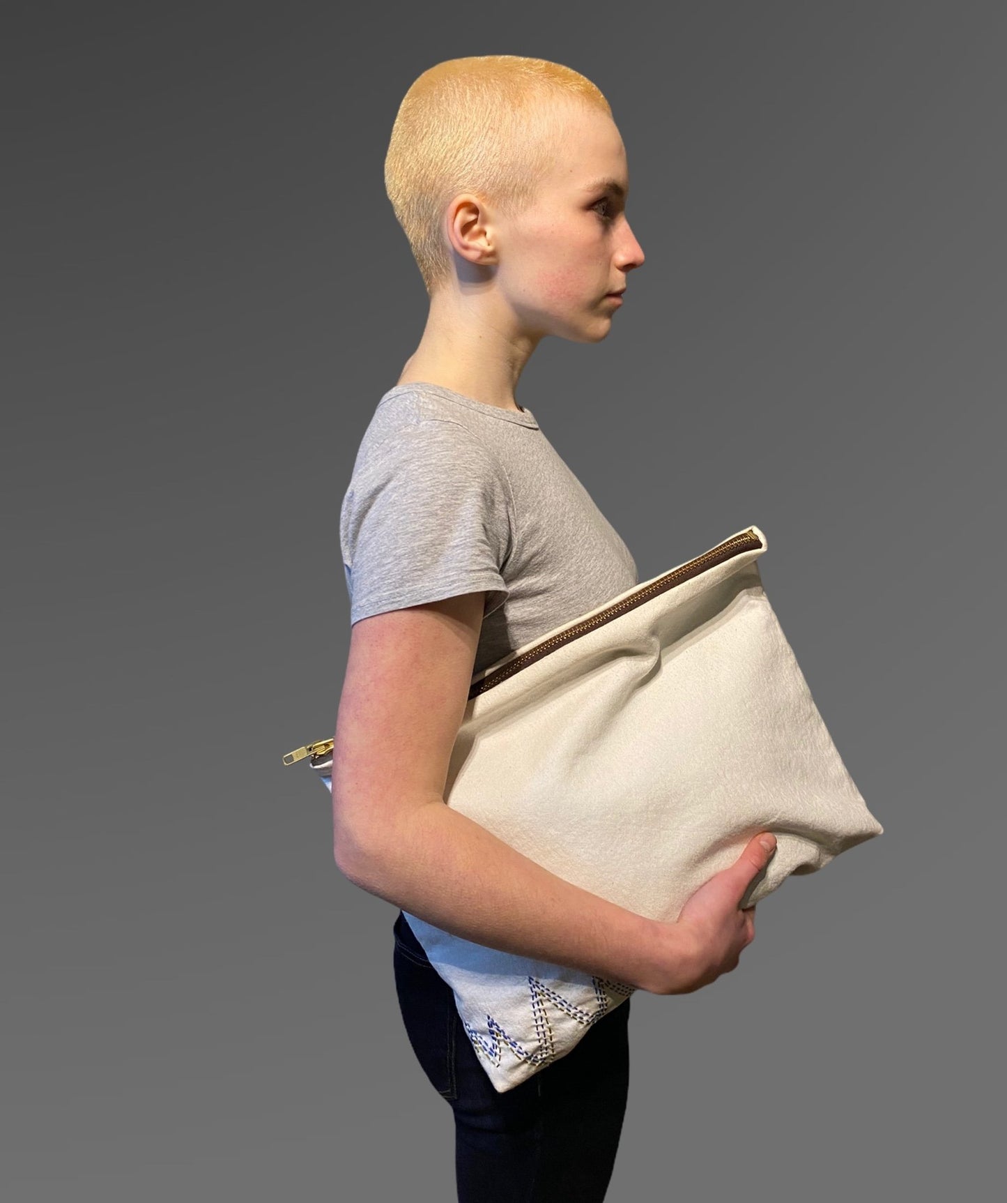 Oversized Organic Cotton Clutch