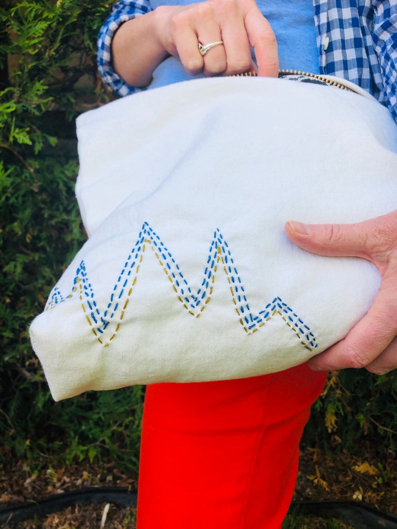 Oversized Organic Cotton Clutch