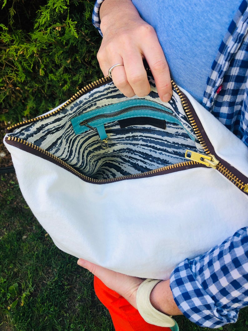 Oversized Organic Cotton Clutch