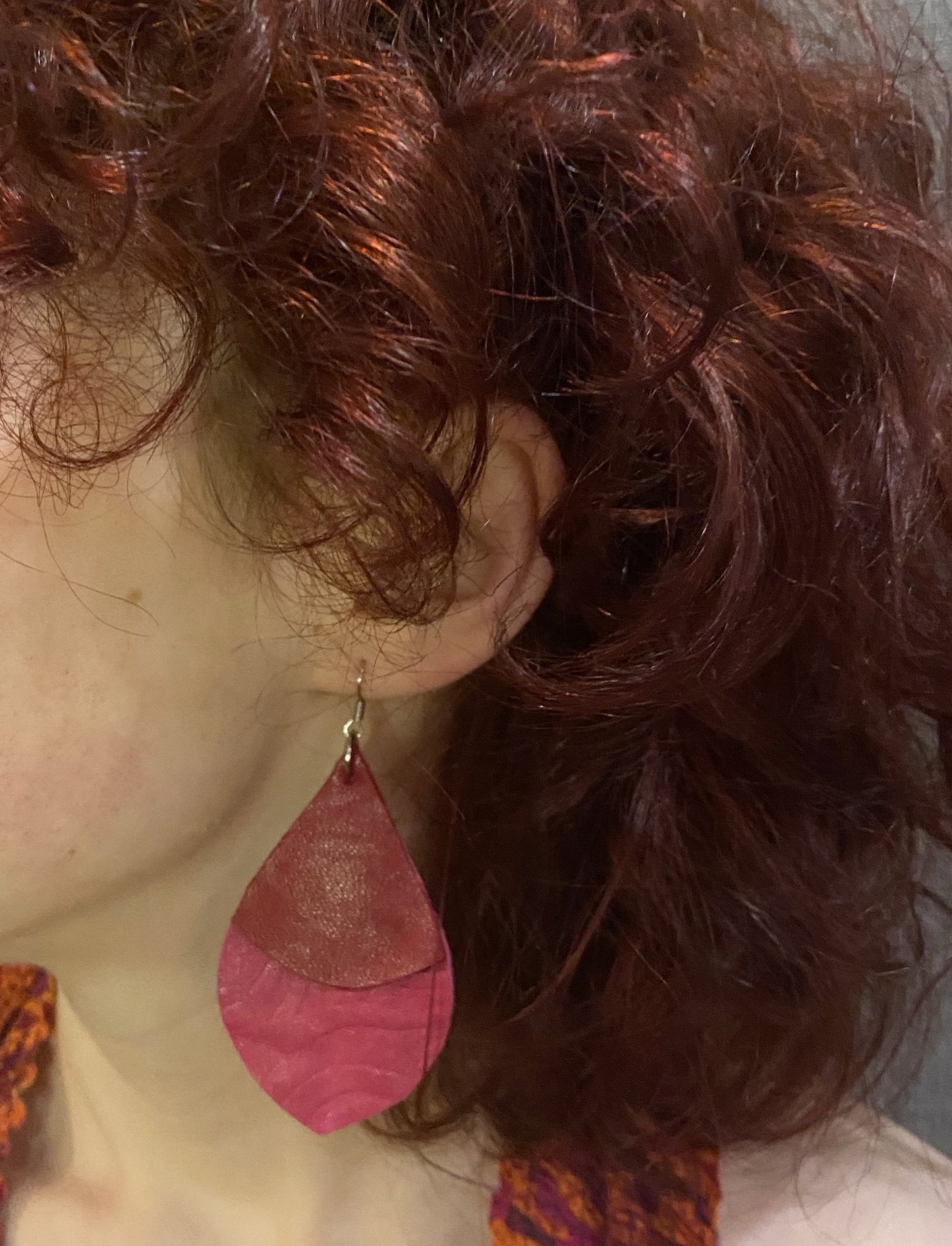 Dew Drop Leather Earrings